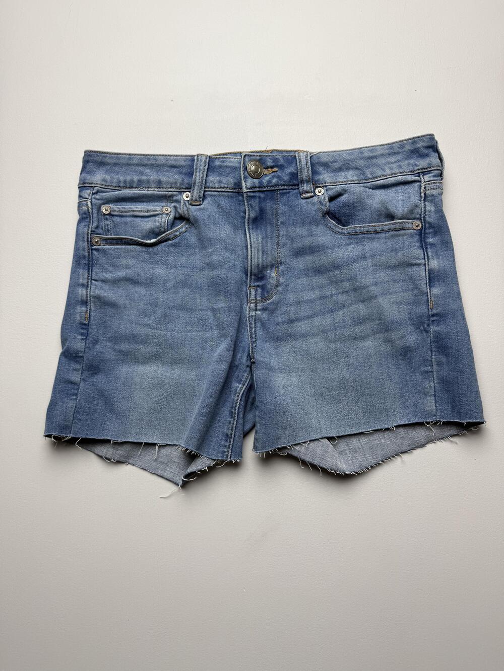 American Eagle Outfitters Shorts Womens 4 Blue Denim Cut Off Stretch 4 Inseam